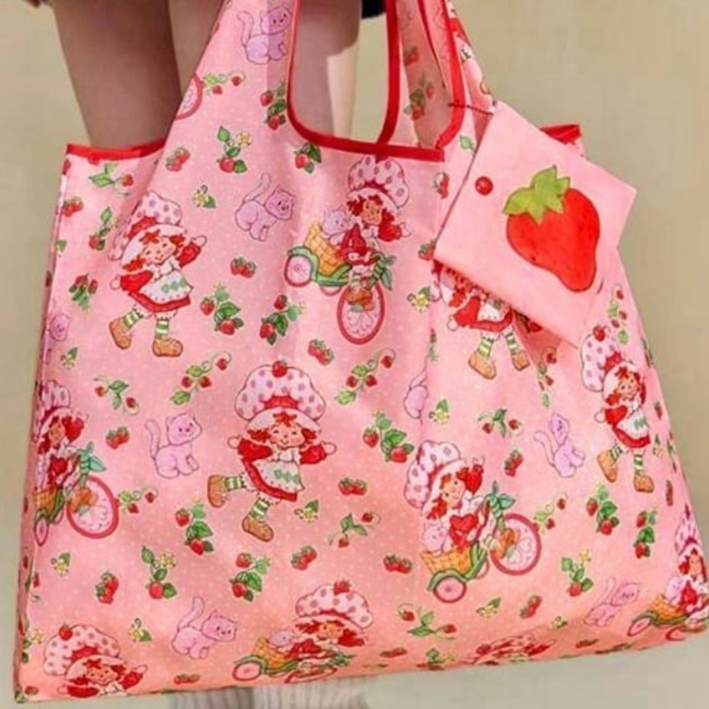 Strawberry Shortcake Foldable Shopping Tote Bag NEW